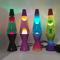 Lampe de table LED Base en métal Lampes à cire Lampes à lave volcanique Lampe LOGO décorative créative Lumières de méduse Décoration de chambre à coucher