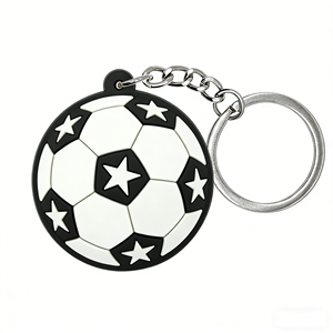 Wholesale Football Stainless Steel & Soft Rubber Double-sided Print Custom Keychain <b>Ring</b> Durable Non-Toxic - Product Image 5