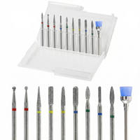 Boîte de 10 embouts de ponceuse à ongles en carbure avec pointes de 0,2 po et 0,35 po pour kit de polissage manucure/pédicure (usage professionnel en salon)