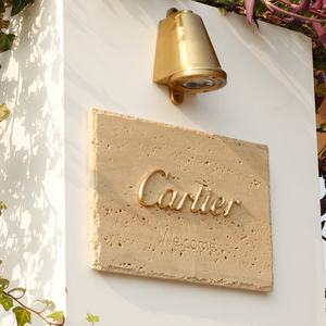 Индивидуальная 3D-надпись в стиле ваби-саби из светящейся латуни для дверей, номеров вилл, рекламных щитов и частных помещений - Product Image 3