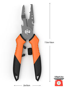 9-in-1 multitool vistang van roestvrij staal, 19 cm, haakverwijderaar en -snijder voor vissers, visaccessoires - Product Image 3