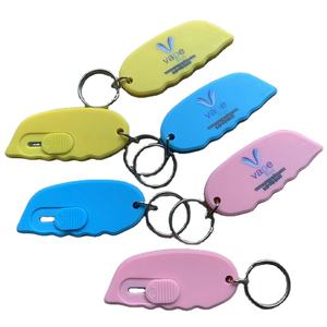 Découpeur d'enveloppes miniature en acier inoxydable et ABS avec logo personnalisé, ouvre-lettre porte-clés, cadeaux promotionnels portables - Product Image 4