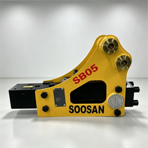 Ciseaux hydrauliques latéraux SOOSAN SB05, burin de 35 mm pour excavatrice de 0,8 à 2,5 tonnes avec moteur et pompe - Product Image 1
