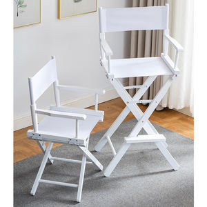 Beech Folding <strong>Chair</strong> Portable <strong>Director</strong> <strong>Chair</strong> Canvas Seat and Backrest 100KG Load-Bearing Non-Slip Foot Pad Easy to Carry Hand - Product Image 4