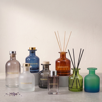 Diffuseur d'ambiance en verre vert de haute qualité, écologique, sans BPA, sans alcool, 100 ml, avec bâtonnets et bouchon en liège
