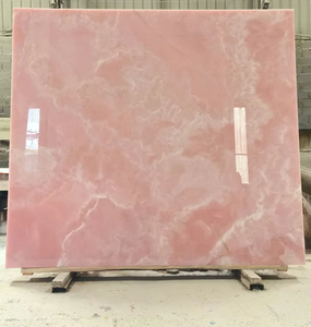 आधुनिक डिजाइन प्राकृतिक संगमरमर पॉलिश गुलाबी ओनिक्स स्लैब रसोई के आउटडोर होटल के फर्श प्राकृतिक गुलाबी गोनीक्स स्लैब - Product Image 4
