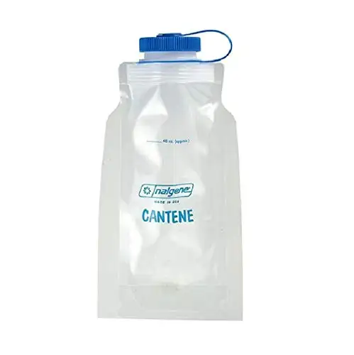 Venta caliente personalizar Logo plástico Camping PE minimalista Unisex sostenible plegable botella de agua boca ancha bolsa de aluminio