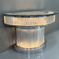 Table basse de luxe en cristal de diamant de haute qualité, design élégant pour le salon, décoration de la maison
