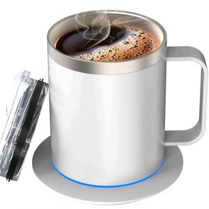 <b>Smart</b> <b>Electronic</b> Heated Mini Double-Layer 18/8 Stainless Steel Mug Warmer USB Charging Button Control Eco-Friendly - Product Image 2