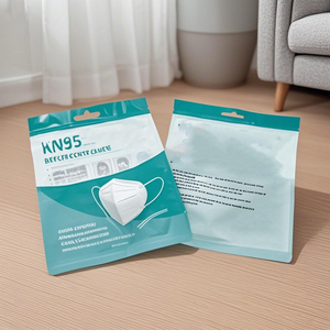 Custom a prova di odore viso maschera imballaggio a prova di umidità borsa con cerniera con finestra per maschere - Product Image 1