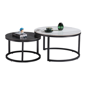 Mesa de Centro Moderna para Sala de Estar, con Patas de Acero Dorado y Panel Superior de Madera, Estilo Lujoso, para <span class=keywords><strong>Café</strong></span> o Té - Product Image 4