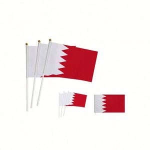 Wholesale Polyester Digital Printing Customized Size Promotional Bahrain Hand Held <b>Flag</b> for Competition Support Team Activities - Product Image 1
