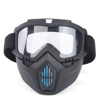 Masque de protection UV400 amovible Kaiyue pour casque de moto tout-terrain, cyclisme, pêche et sports de plein air, anti-poussière
