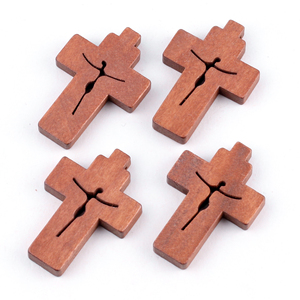 <span class=keywords><strong>DIY</strong></span> 가톨릭 목제 십자가 펜던트 비즈 목걸이 팔찌 부자재 - Product Image 1