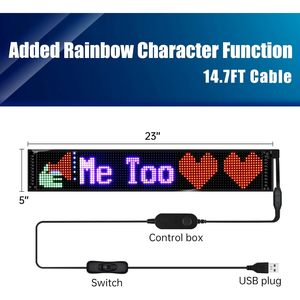 Letrero LED Programable, Pantalla Flexible Desplazable, Control por Aplicación, Animación de Texto Multicolor para Autos, Bares, Tiendas, Promociones - Product Image 4