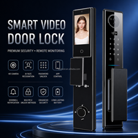 Cerradura Inteligente 3D con Reconocimiento Facial, WiFi Tuya, Cerradura Automática para Puerta, Desbloqueo por Contraseña, Mirilla HD, Cerradura de Seguridad para el Hogar, para Puertas de Madera y Aluminio
