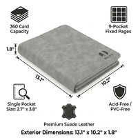 Classeur professionnel en cuir pour cartes gradées, 4, 9, 12, 16 pochettes, logo personnalisé, en Nubuck PU Saffiano, album pour cartes de collection de sport