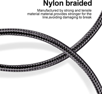 Câble USB 2.0 vers Type C tressé en nylon personnalisé de 1m/2m, câble de charge rapide et de transfert de données, courant 3A, connecteur Android, longueur 3m