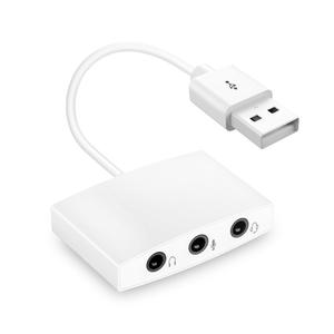 Carte son externe USB, adaptateur <span class=keywords><strong>audio</strong></span> USB avec interface microphone et <span class=keywords><strong>casque</strong></span> pour ordinateur portable et PC - Product Image 4