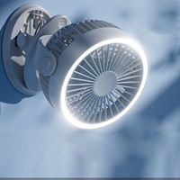 Ventilateur portable mini USB rechargeable avec lumière LED et diffuseur d'arômes, adapté au bureau, au dortoir, à la poussette, nouveauté 2024