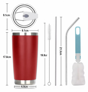 Tazza termica Vanow da 20oz in acciaio inossidabile con cannuccia e spazzolino, senza BPA, isolata sottovuoto, per uso esterno - Product Image 4