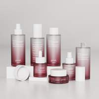 Flacon en verre cosmétique personnalisable avec pompe/goutte à goutte, finition givrée rose, 30 ml/50 ml/100 ml, rechargeable, écologique, diffuseur
