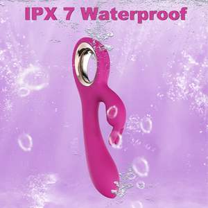 SeYouYou Juguetes sexuales para adultos para mujer Pareja Punto G Vibrador 10 Vibraciones Motores duales Conejo impermeable Consoladores suaves Rosa (Rose <span class=keywords><strong>Red</strong></span>) - Product Image 5