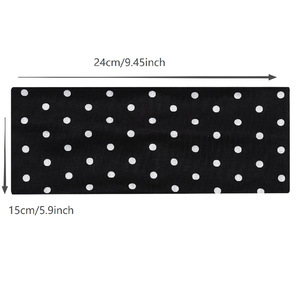 Diadema Deportiva Elástica Simple de 15 cm de Ancho, Estilo Europeo, Antideslizante, con Estampado de Lunares y Rayas, para Mujer - Product Image 2