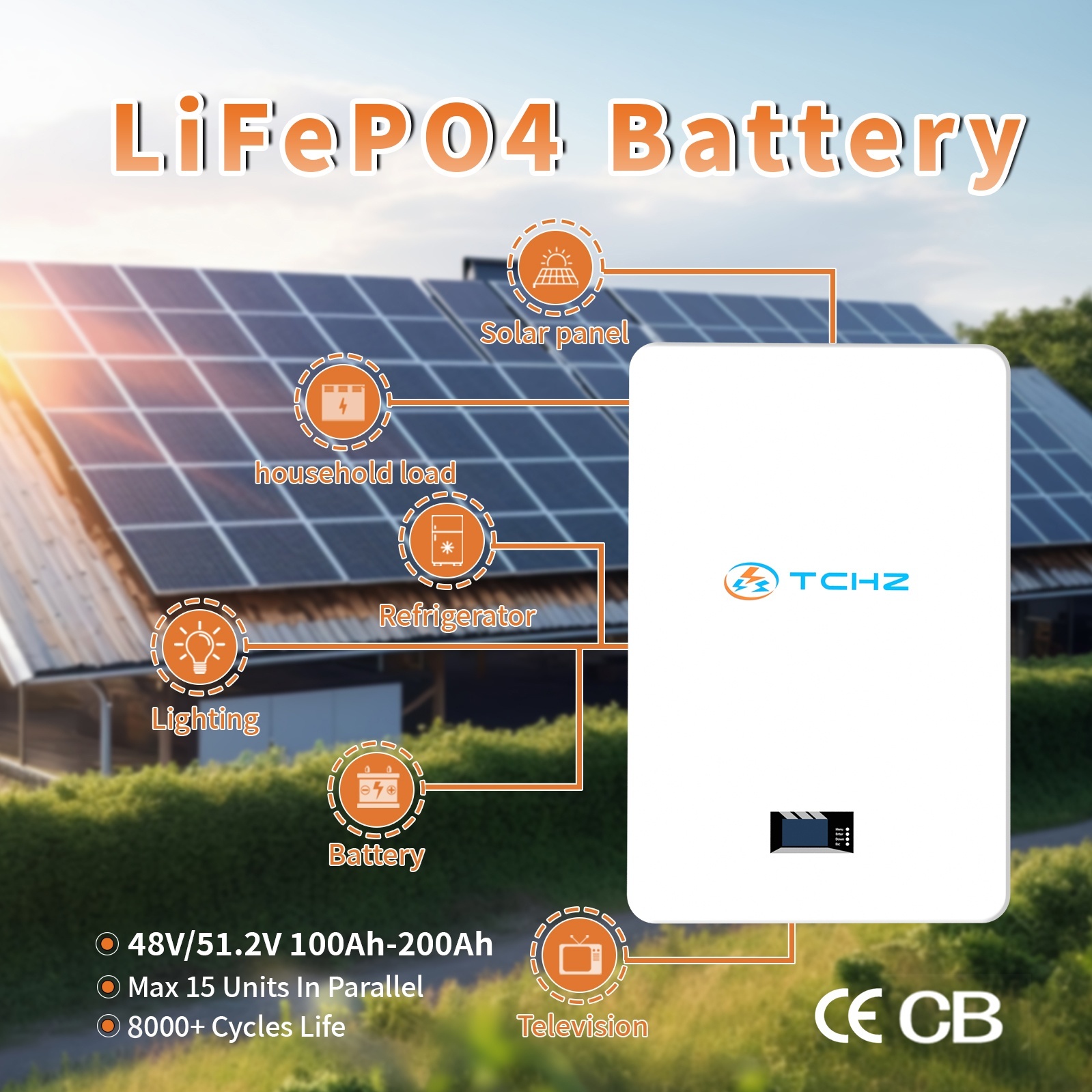 CE Wall Mounted 10kw Lithium Battery 48v 100ah 5kwh 10Kwh Home Solar Storage Battery · image 6