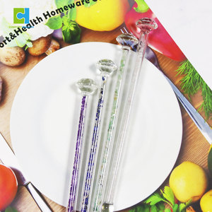 C & H Vente en gros Agitateur à <span class=keywords><strong>café</strong></span> en verre <span class=keywords><strong>réutilisable</strong></span> personnalisé Agitateur à <span class=keywords><strong>café</strong></span> avec cristal naturel infusé - Product Image 4
