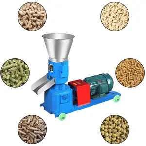 Mesin pelet kecil untuk pengolahan ikan anjing pertanian pembuatan beras sekam untuk penggunaan di rumah