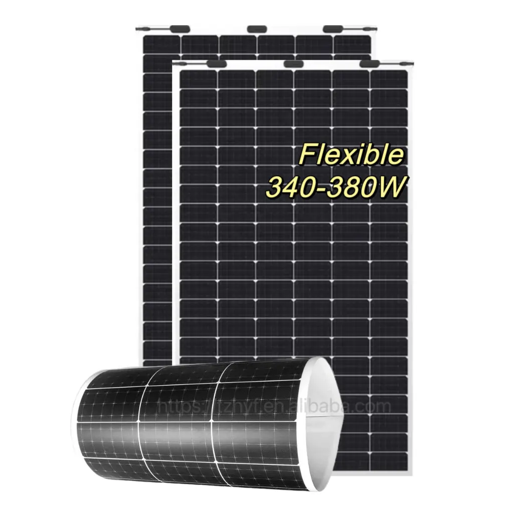 لوحة طاقة شمسية كهروضوئية مرنة عالية الكفاءة 100 وات-380 وات لوحات شمسية أحادية للقوارب والبيوت