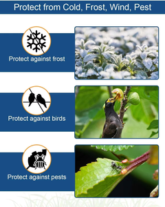 ผ้าคลุมต้นไม้กันหนาวสำหรับกลางแจ้ง ใช้ซ้ำได้ ผลิตจากผ้า PP ไม่ถักทอ ใช้งานได้ 3 ปี มีเชือกผูกและซิป - Product Image 5