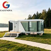 Maison préfabriquée moderne standard, capsule mobile portable, hôtel avec salle de bain, villa préfabriquée
