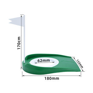 Disque de putting en plastique pour entraînement de golf, mini-coupelle de green d'intérieur avec drapeau et anneau pour la pratique SER0122 - Product Image 4