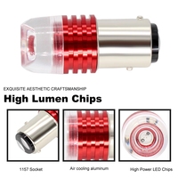 Ampoules blanches et rouges pour feux arrière de voiture, feux de freinage, clignotants, feux stop, ampoule 1157 BAY15D P21/5W, projecteur LED clignotant