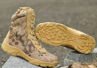 Bottes de chasse tactiques confortables antidérapantes camouflage unisexe imperméables avec soutien de la voûte plantaire respirantes pour le combat et la randonnée printanière