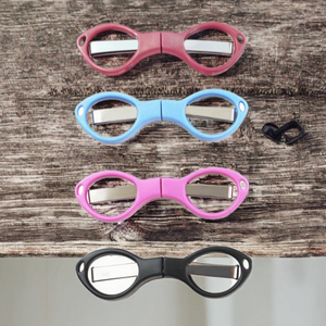 Mini <b>Pocket</b> Folding Eyebrow Scissors Straight Tip Stainless Steel Beauty Scissors for Brow Trimming - Product Image 3