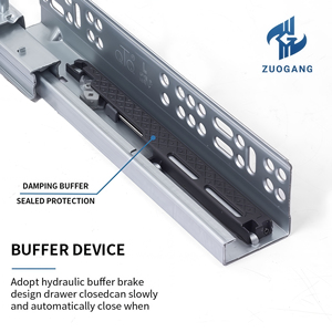 3D đệm đóng cửa kính thiên văn slide, phía dưới gắn ngăn kéo slide, Hidden Kính thiên văn đường ray - Product Image 4