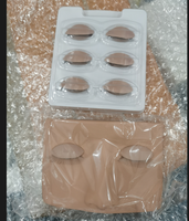 Mini modèle de mannequin de cils en silicone plat avec tête de pratique de formation d'extension de cils de paupière amovible pour les débutants
