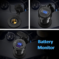 Adaptador de Corriente con Enchufe DIN Hella a USB C PD3.0, Cargador USB con Voltímetro e Interruptor de Encendido/Apagado para Automóvil, RV, Barco