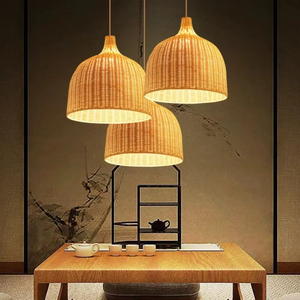 <span class=keywords><strong>Paralume</strong></span> di piccole e grandi dimensioni per la casa sala da pranzo Bar E27 lampada pendente tessuto a mano in Rattan di bambù <span class=keywords><strong>paralume</strong></span> - Product Image 3