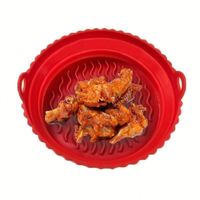 USSE Doublures pliables en silicone réutilisables, écologiques, résistantes aux hautes températures et adaptées aux aliments, pour friteuses à air et fours, pour la cuisson