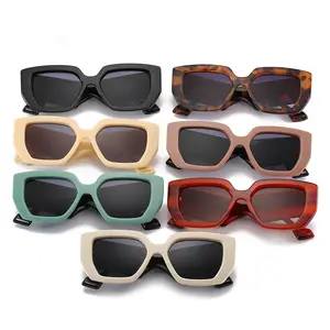 نظارات شمسية نسائية عصرية جاهزة للشحن نظارة شمسية بشعار مخصص من الشركة المصنعة مصمم علامة تجارية نظارات شمسية مستقيمة للرجال 2022