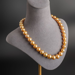 مجوهرات راقية ذهب جنوب البحر قلادة لؤلؤ فينيكس حقيقي - Product Image 5