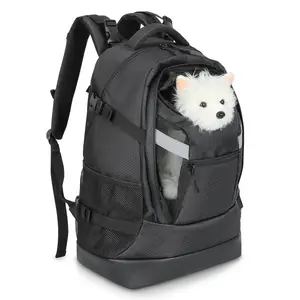 Pet Carrier Mochila para grandes gatos pequenos e cães Airline Aprovado Carrier Backpack Bag Expansível Cat Backpack Carrier