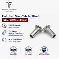 Rivets semi-tubulaires à tête plate TianFang pour les joints d'équipements de fitness, prototypes, fer sur mesure, zingué, service OEM ODM
