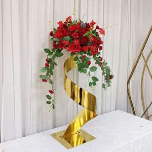 Romantic Gold Metal Flower Vase Stands Modern <b>Iron</b> Home and Wedding Party Supplies Shining New Model for Birthday Events - Product Image 5