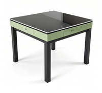 Table de Mahjong Automatique pour 4 Joueurs avec Système de Mélange de Cartes, Hauteur Réglable, pour Divertissement Intérieur et Amis à la Maison
