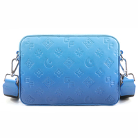 Mode Gradient Crossbody-tas voor heren Waterdichte PU-schoudertas Meerdere compartimenten Verstelbare riem Geschikt voor buiten